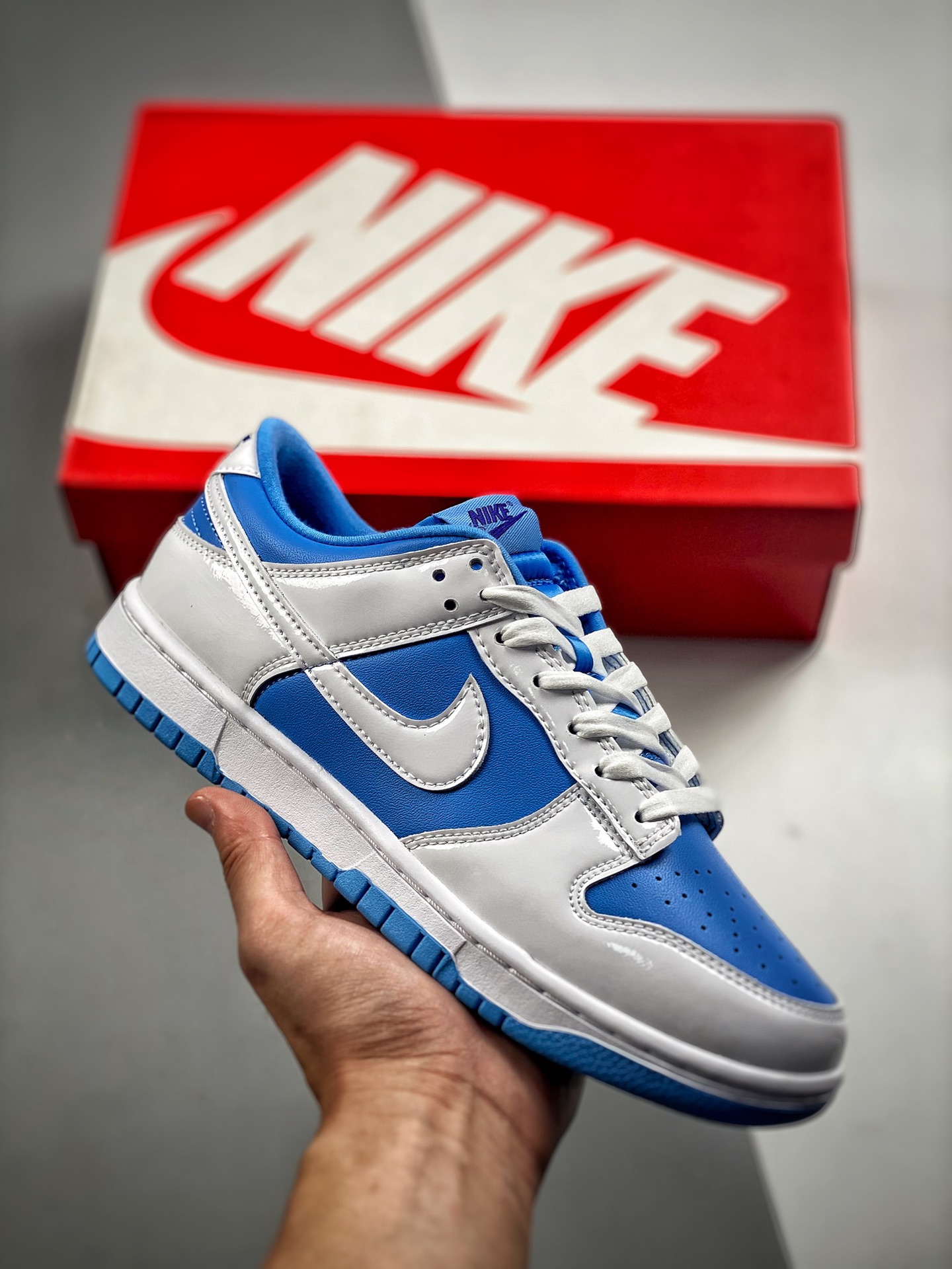 Núcleo 4 Nk Dunk SB Low blanco azul, Carolina del Norte invertido, fabricado por gran fábrica original, fotos reales de…