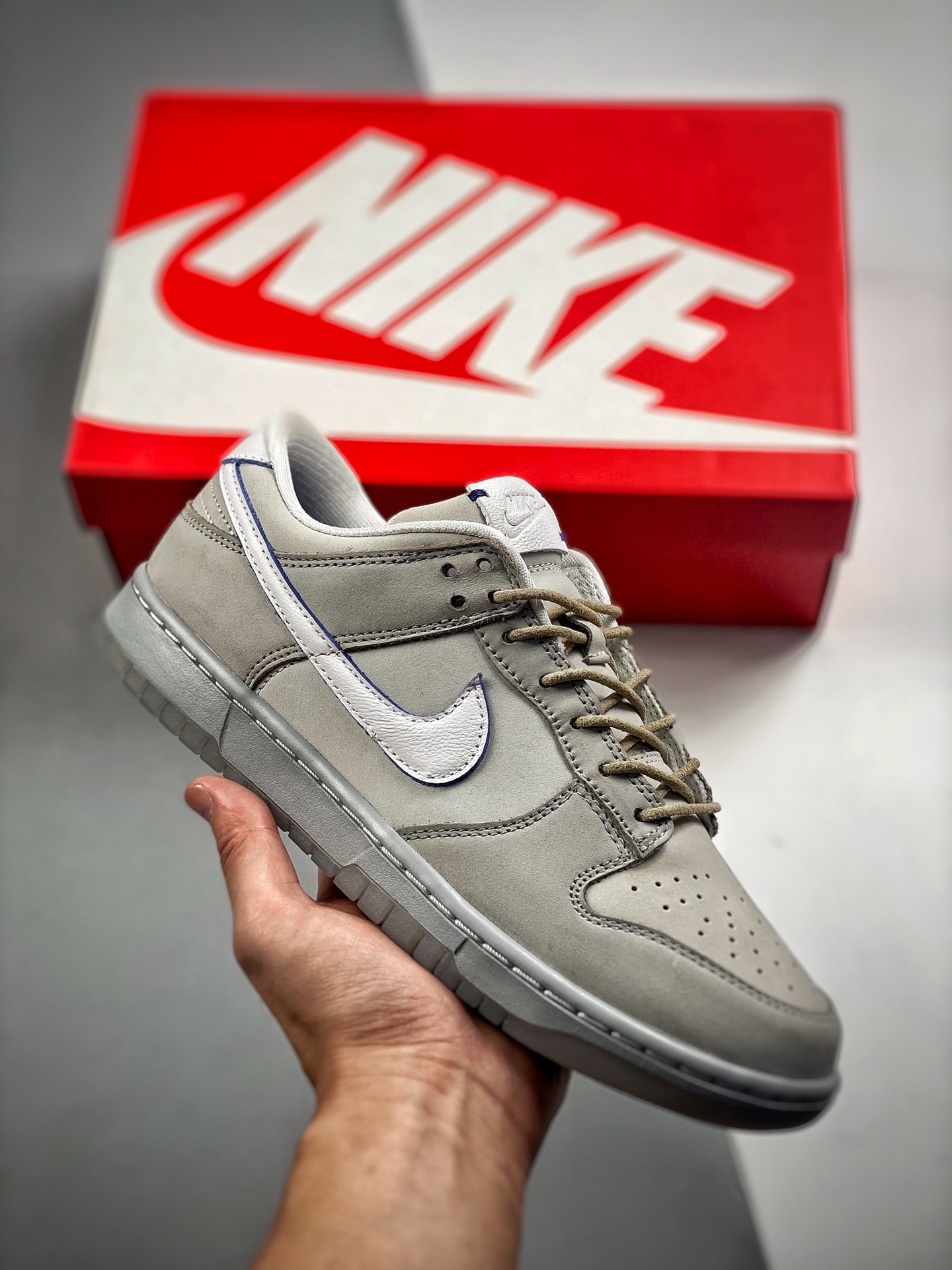 Núcleo 4 Nk Dunk SB Low gris blanco, fabricado por gran fábrica original, fotos reales de estreno, materiales originale…