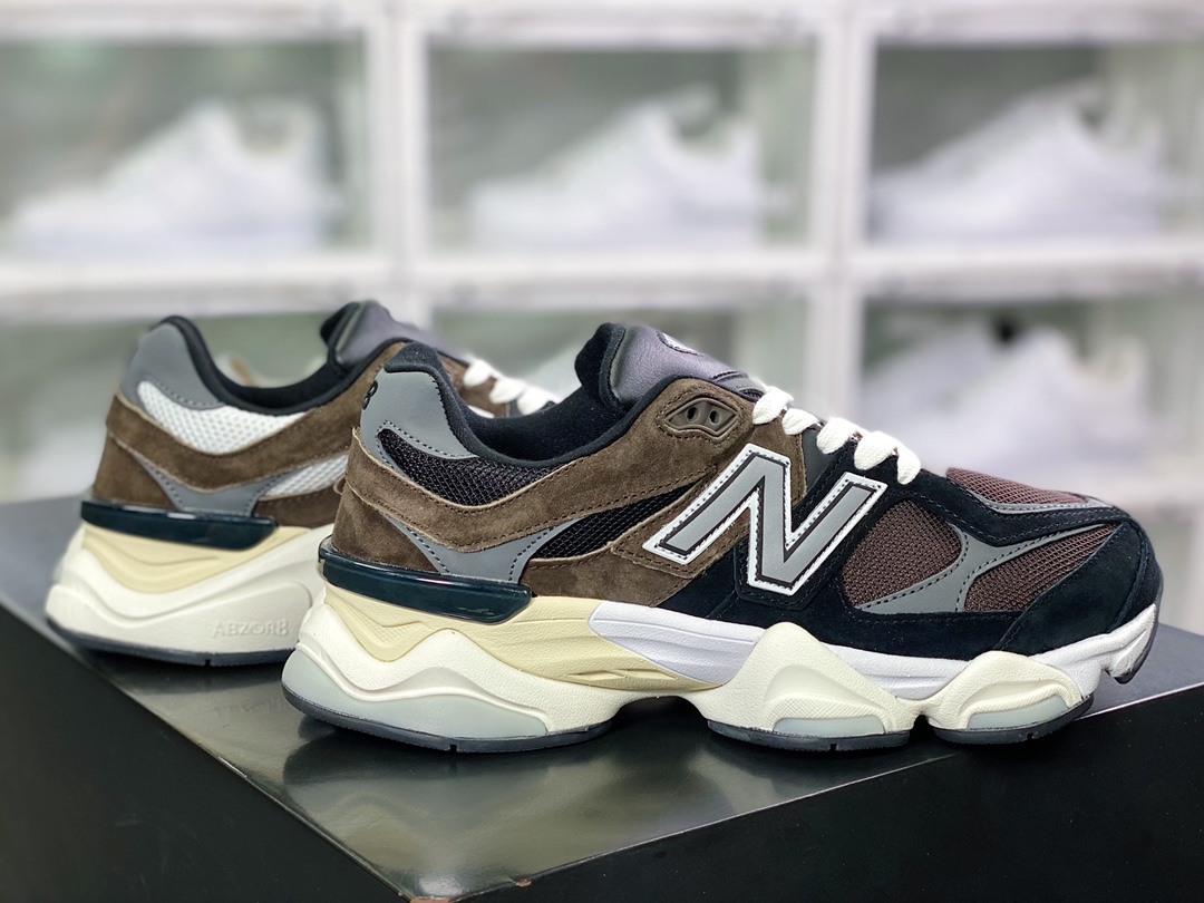 NB 9060”Dark Brown” series retro all-match daddy style casual sports running shoes ”black gray dark brown” U9060BRN