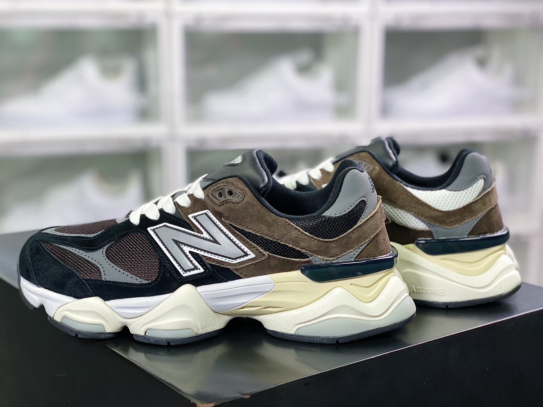 NB 9060”Dark Brown” series retro all-match daddy style casual sports running shoes ”black gray dark brown” U9060BRN