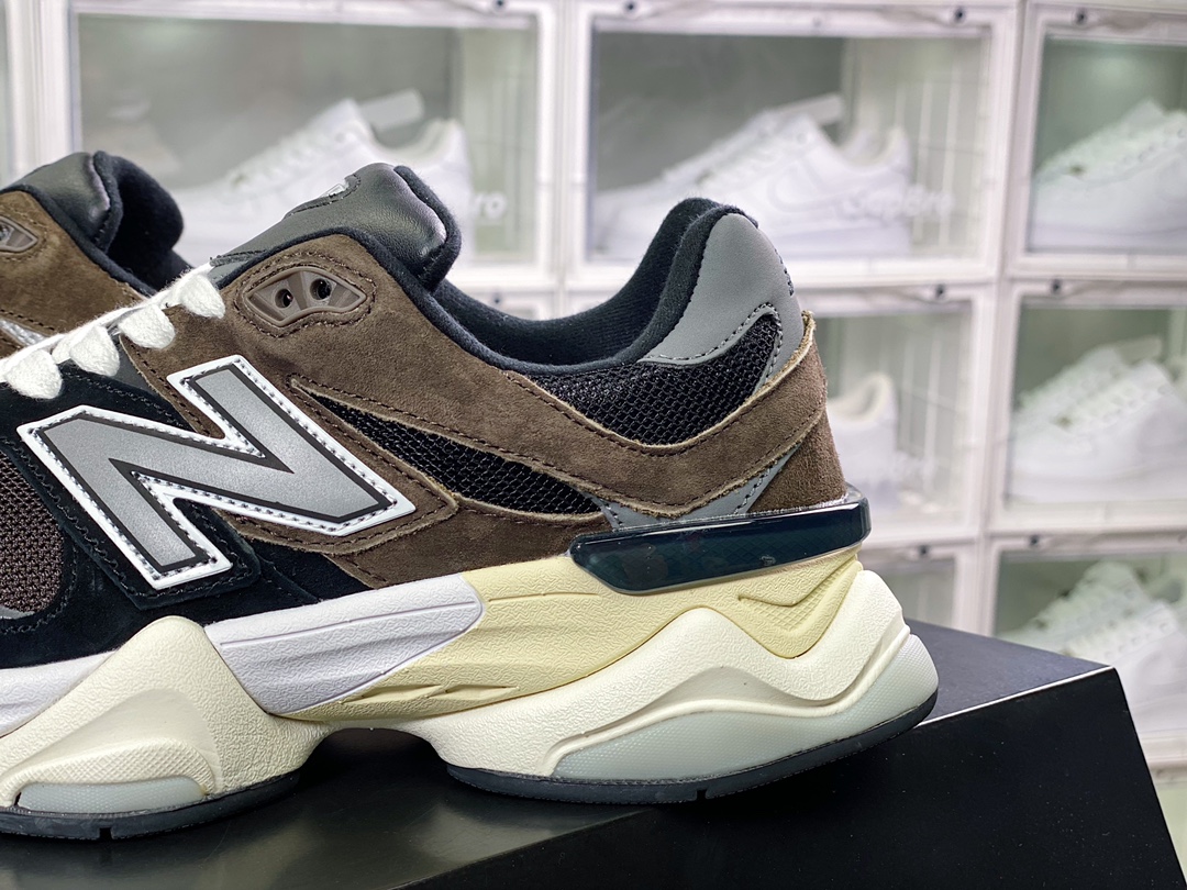 NB 9060”Dark Brown” series retro all-match daddy style casual sports running shoes ”black gray dark brown” U9060BRN