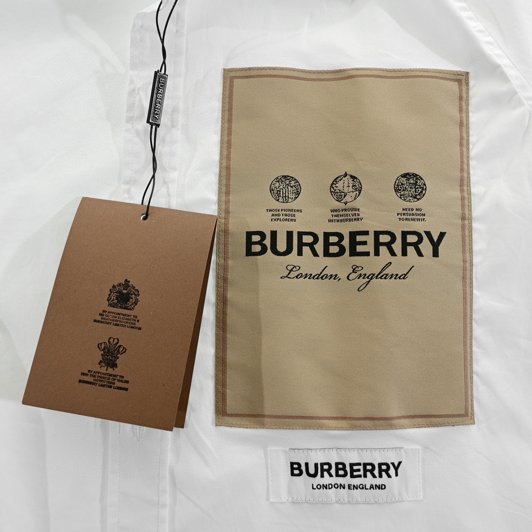 280 Burberry/巴宝莉标签贴花棉质宽松牛津衬衫