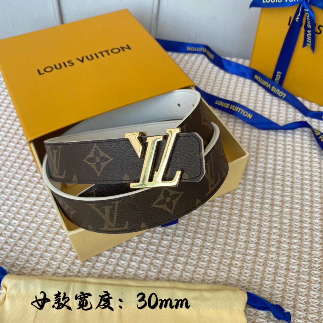 Louis Vuitton Belts Women Calfskin Canvas Cowhide