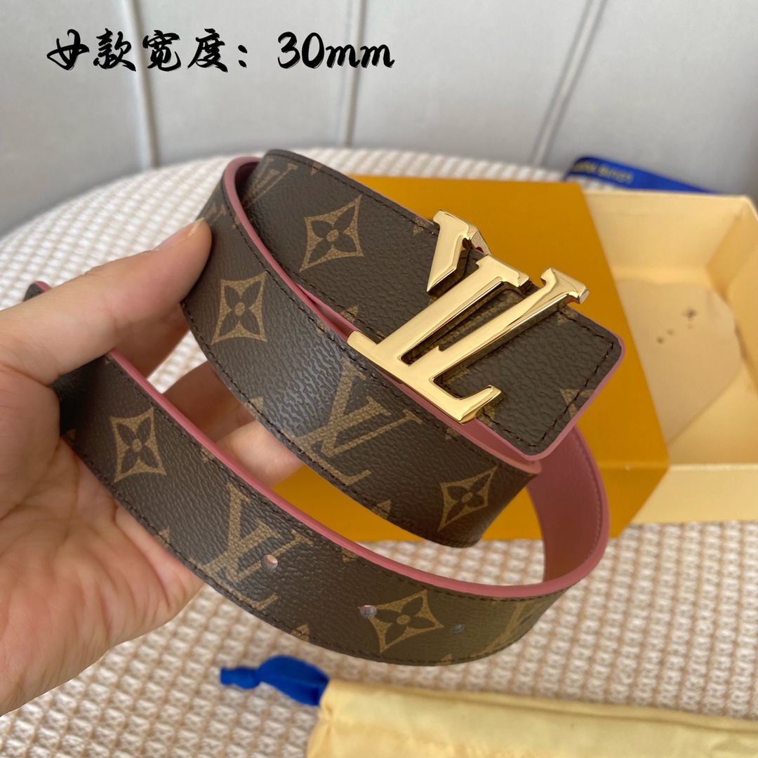 Louis Vuitton Belts Women Calfskin Canvas Cowhide