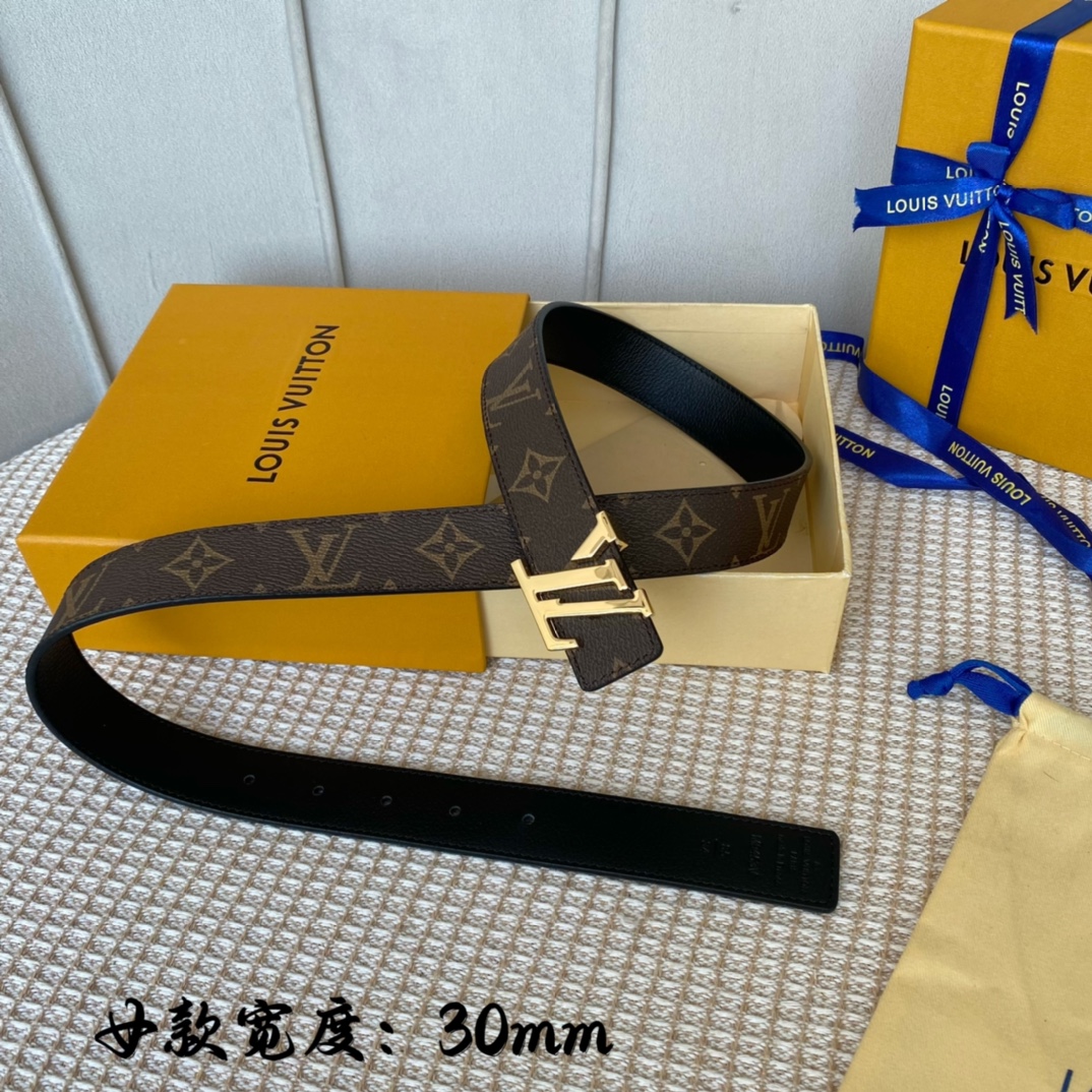 Louis Vuitton Belts Women Calfskin Canvas Cowhide