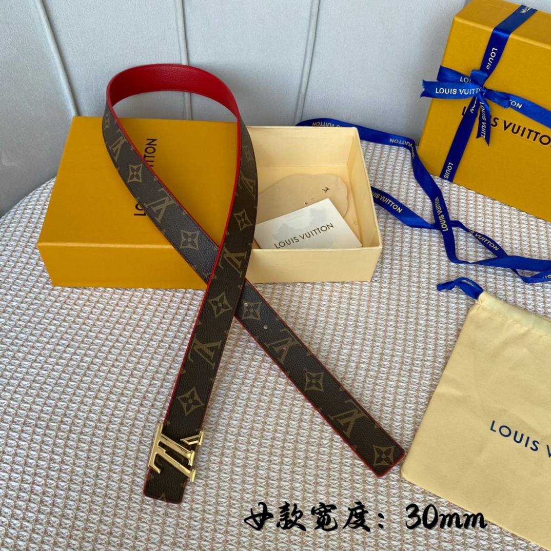 Louis Vuitton New
 Belts Women Calfskin Canvas Cowhide