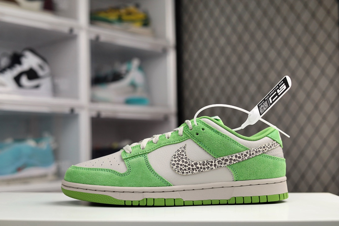 H0 Nike SB Dunk Low 狩猎风 绿豹纹 纯原大厂出品 极力推荐原装头层材料 独家版型蒸餾加工帶來的是更好的视觉和脚感体验大厂纯原品质出货 清洁度 电绣工艺 皮料切割干净无任何毛边 细节完美