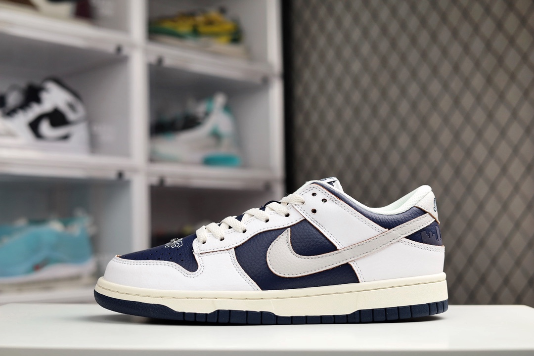 H0 公司级Nike SB Dunk Low 白蓝纽约 刮刮乐原装头层材料 独家版型蒸餾加工帶來的是更好的视觉和脚感体验大厂纯原品质出货 清洁度 电绣工艺 皮料切割干净无任何毛边 细节完美官方