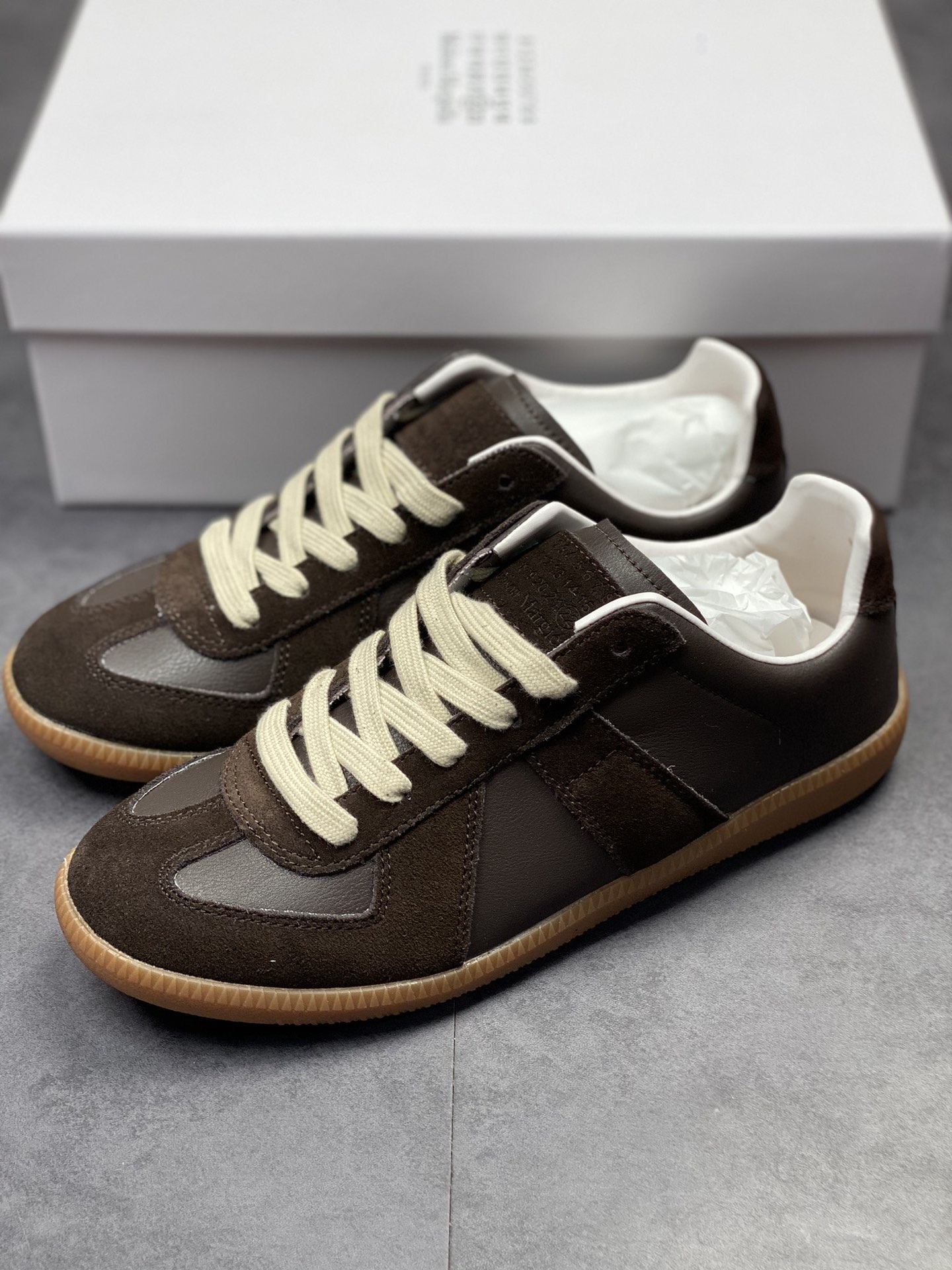 Maison Margiela Martin Margiela 22 Classic Replica Leather Low sneaker classic gentleman moral training flat bottom all-match sneakers S58WS0109