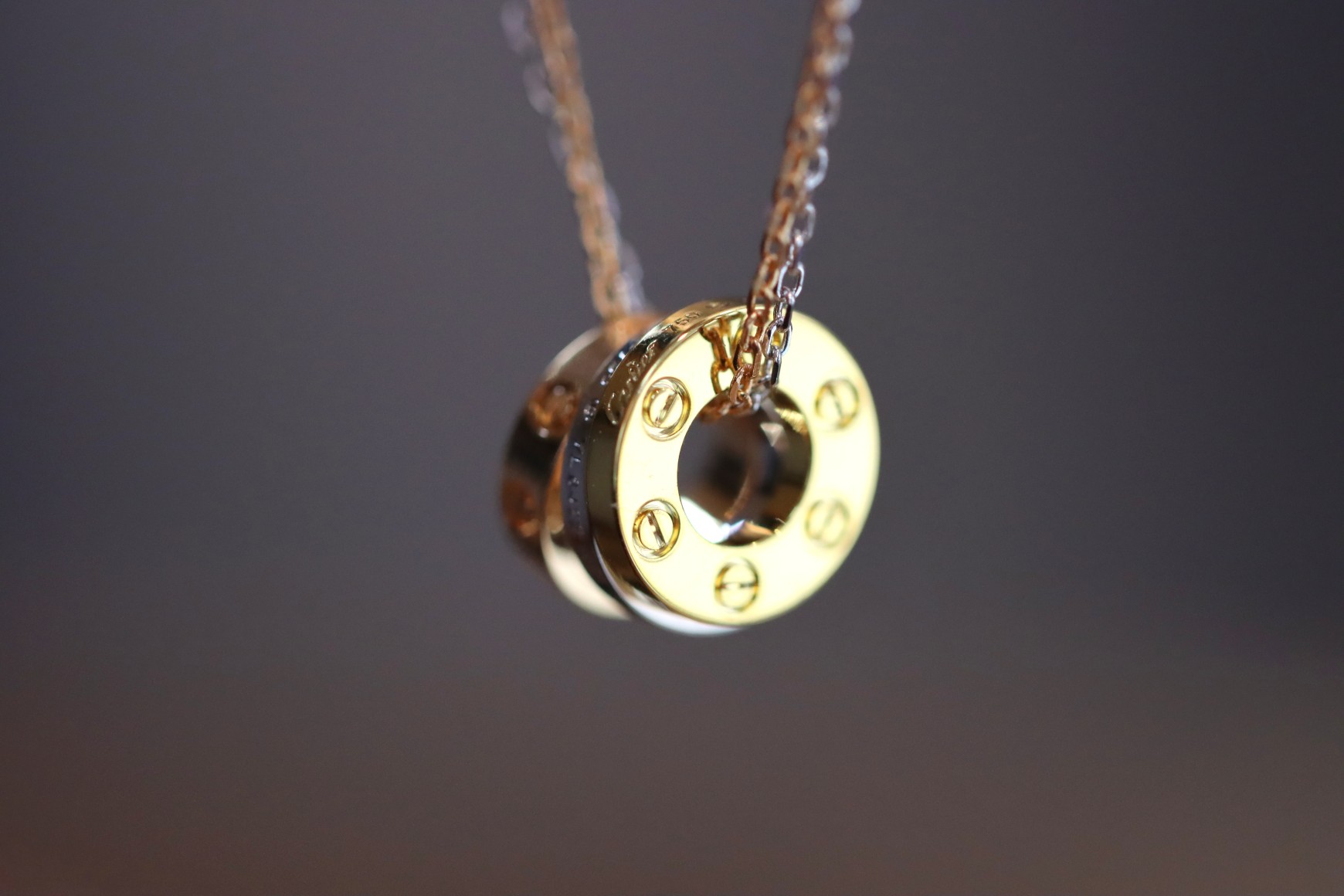 Cartier Cartier/卡地亚 CNC彩金 三螺环丝小饼项链