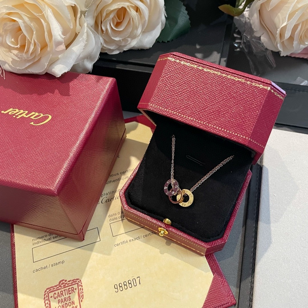 Cartier Cartier/卡地亚 CNC彩金 三螺环丝小饼项链