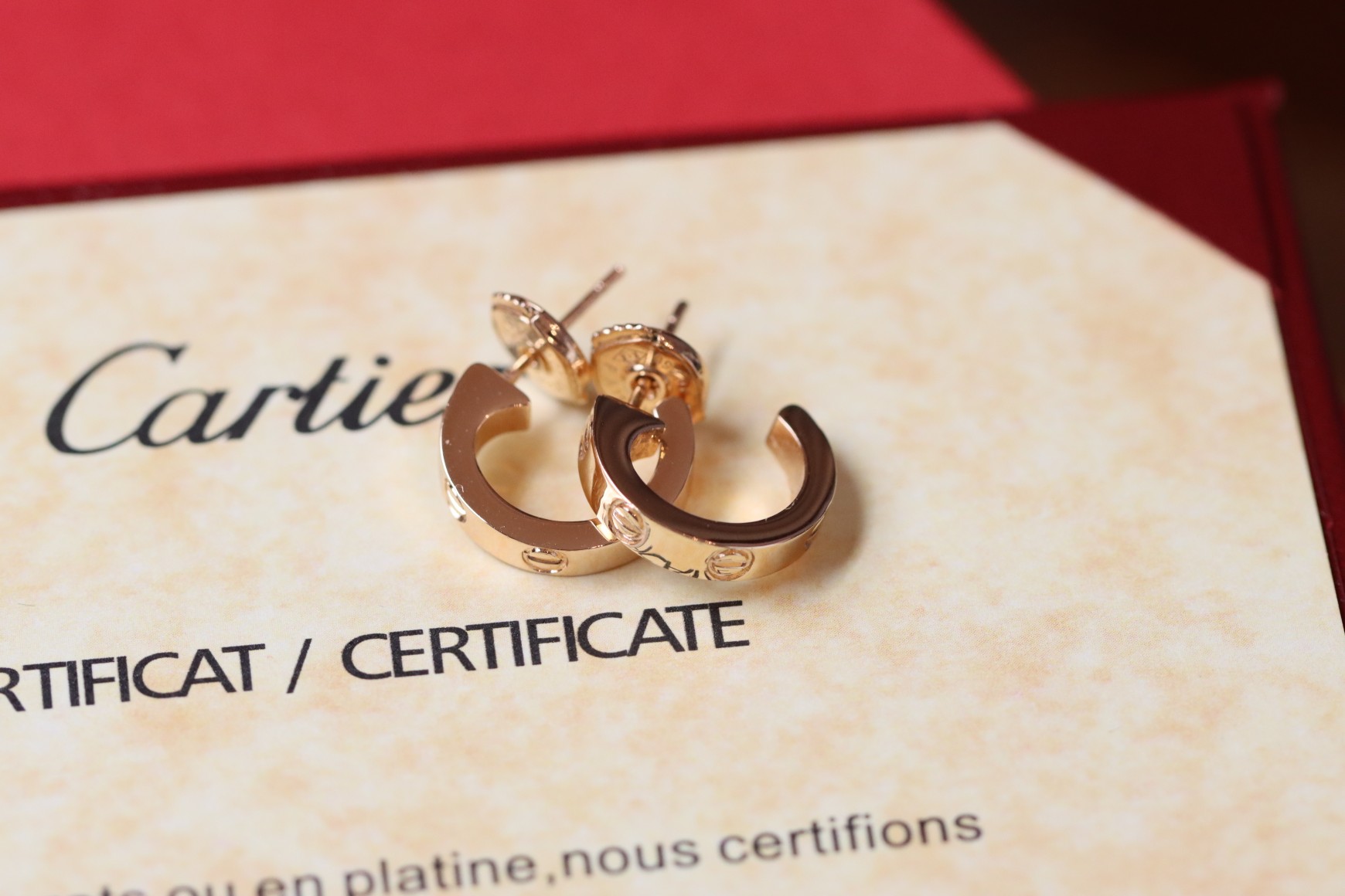 Cartier Cartier/卡地亚 Love系列 CNC螺丝半圈耳环