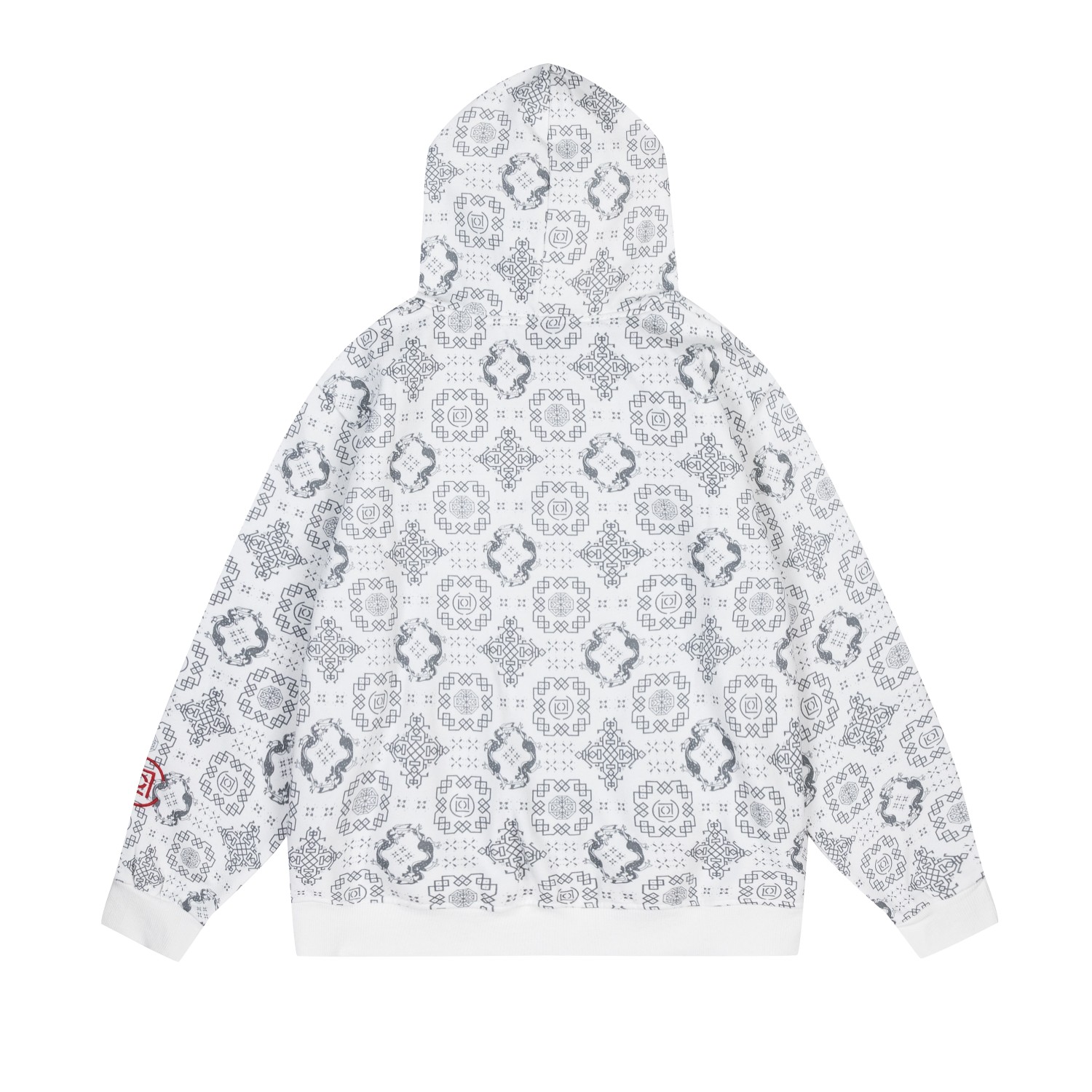 KU3001#AJ FOWL (CIRCLE) GUARDS BLACK WHITE M-XXL - 图片 5