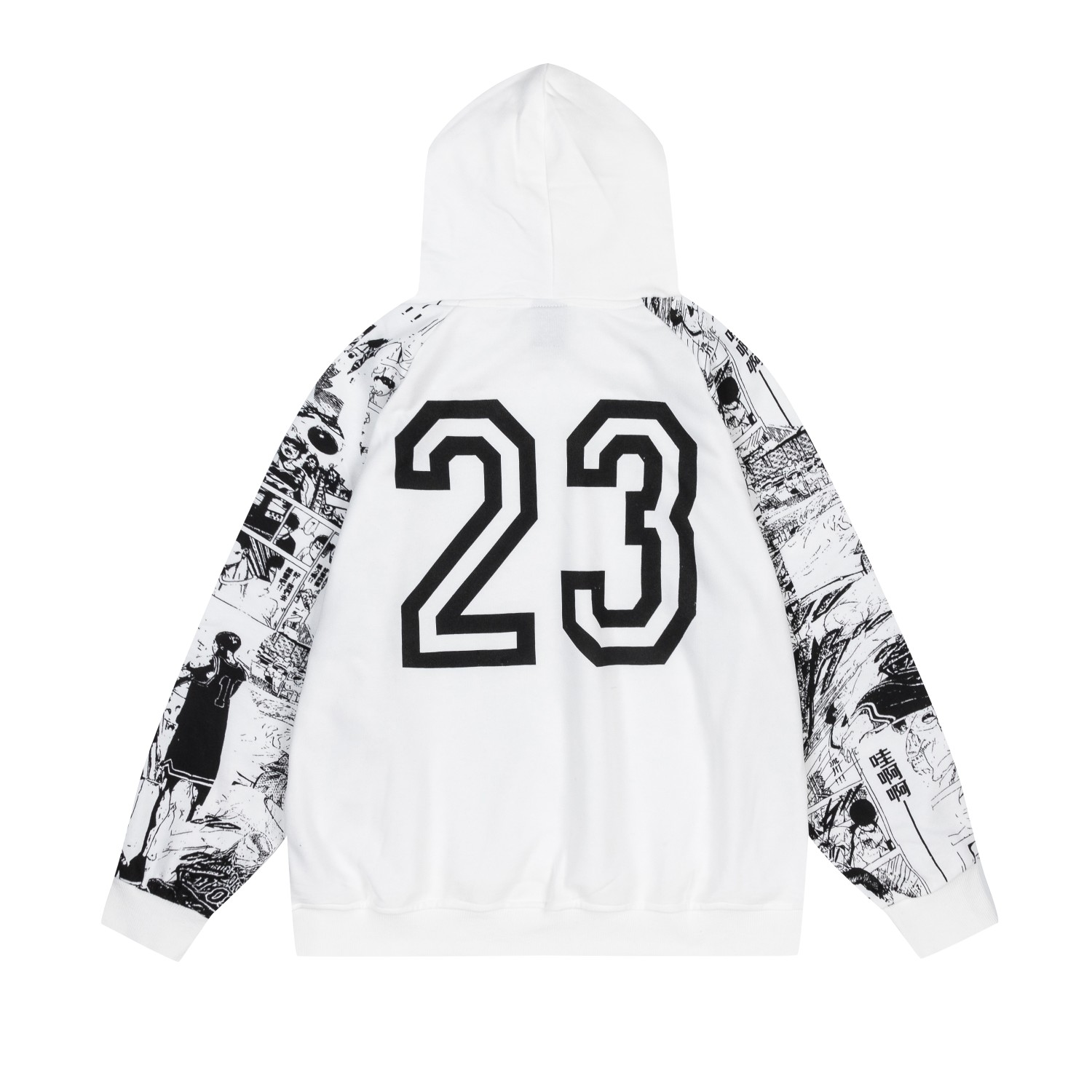 KU3011#AJ FLYING MAN’S FUR COAT BLACK WHITE M-XXL - 图片 5