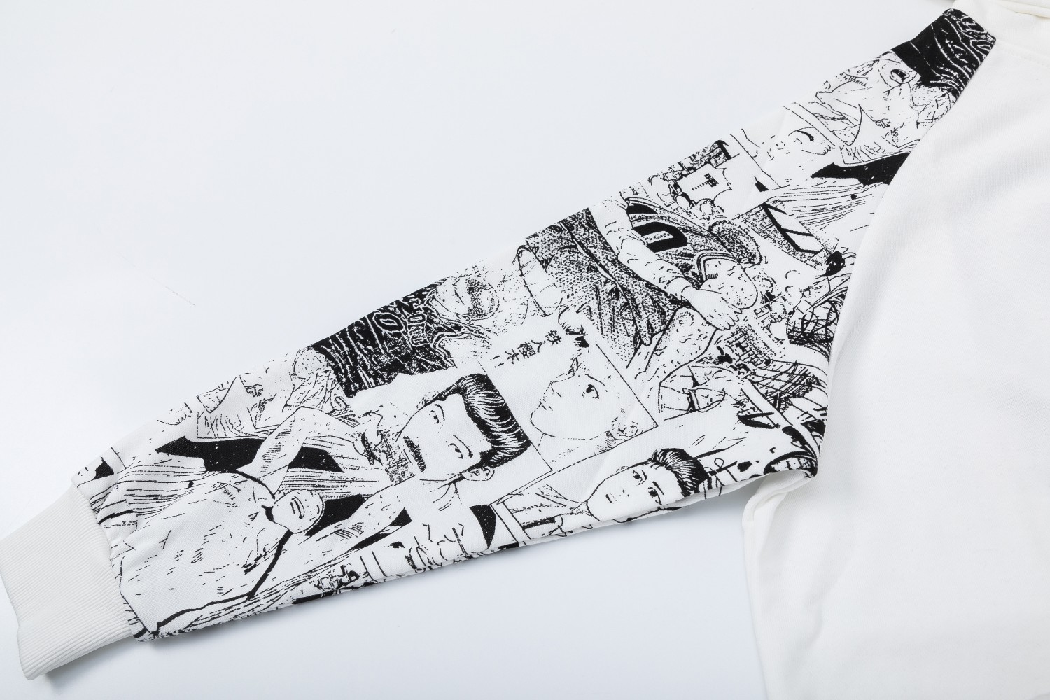 KU3011#AJ FLYING MAN’S FUR COAT BLACK WHITE M-XXL - 图片 7