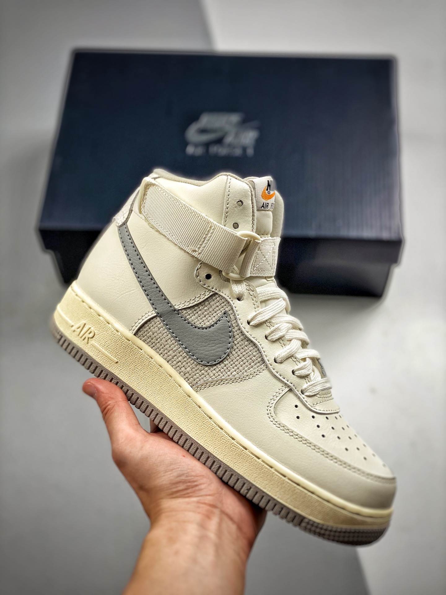 Núcleo 4 Nike Air Force 1 07 High Top Beige Air Force One Low Casual Skate Shoes Cuero Personalizado Impresión 3D Origi…