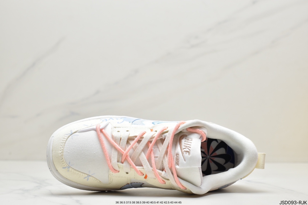 200 耐克Nike Dunk Low Disrupt 2“Pale lvory”Nike Swoosh 采用缝线勾勒出轮廓DH4402-100