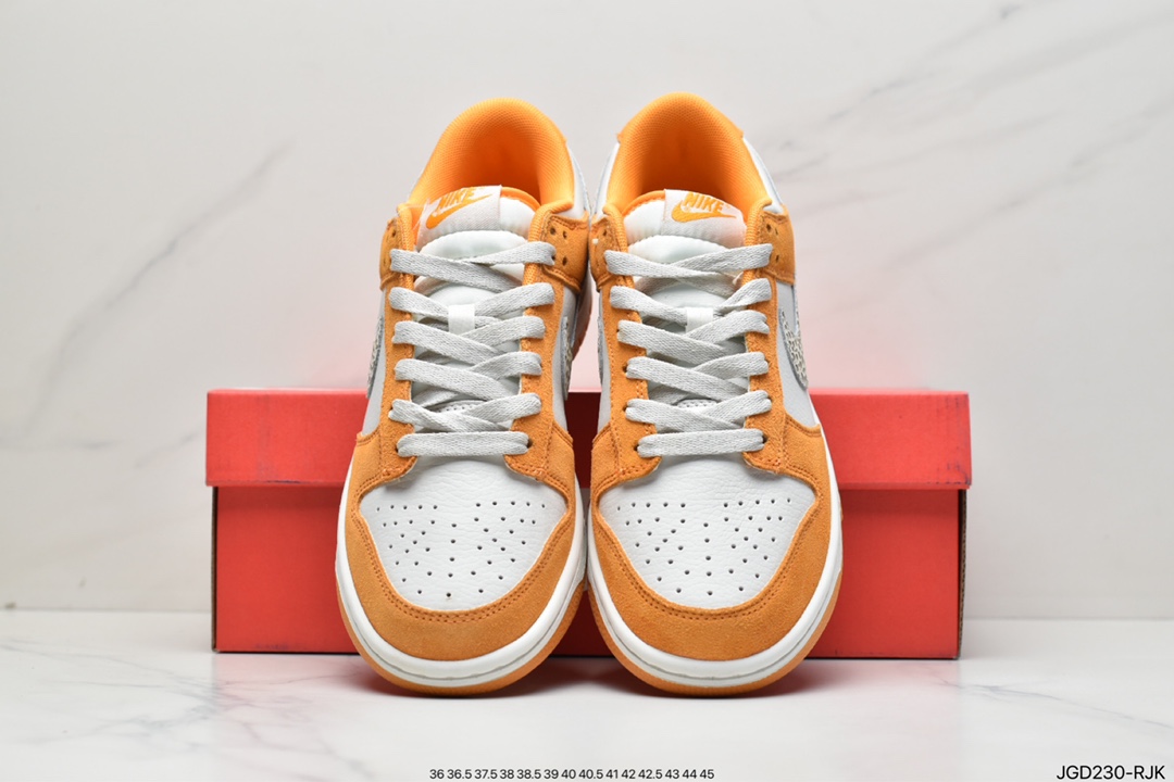 180 耐克Nk Dunk Low ”Safari Swoosh” 米白橙 SB低帮运动休闲板鞋  DR0156-800