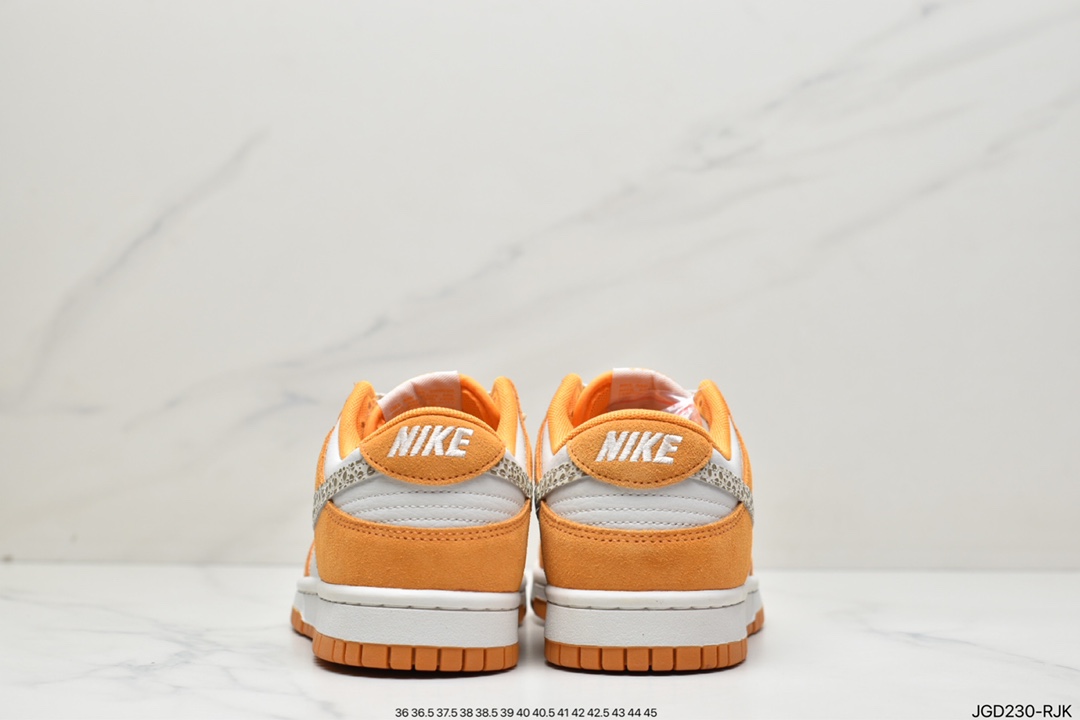 180 耐克Nk Dunk Low ”Safari Swoosh” 米白橙 SB低帮运动休闲板鞋  DR0156-800