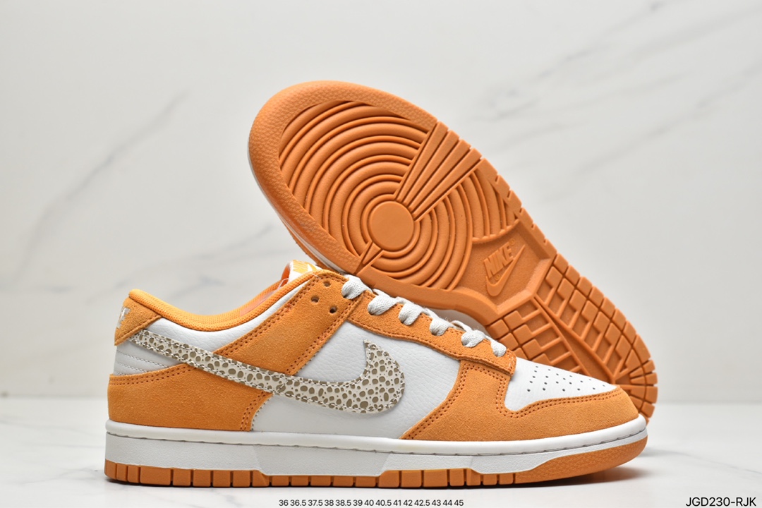 180 耐克Nk Dunk Low ”Safari Swoosh” 米白橙 SB低帮运动休闲板鞋  DR0156-800