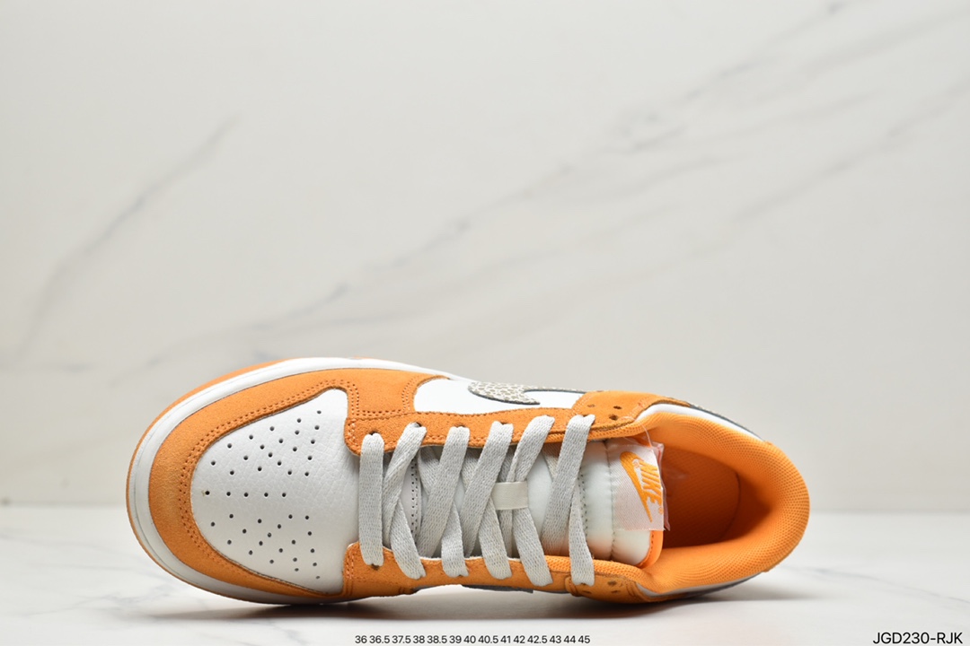 180 耐克Nk Dunk Low ”Safari Swoosh” 米白橙 SB低帮运动休闲板鞋  DR0156-800