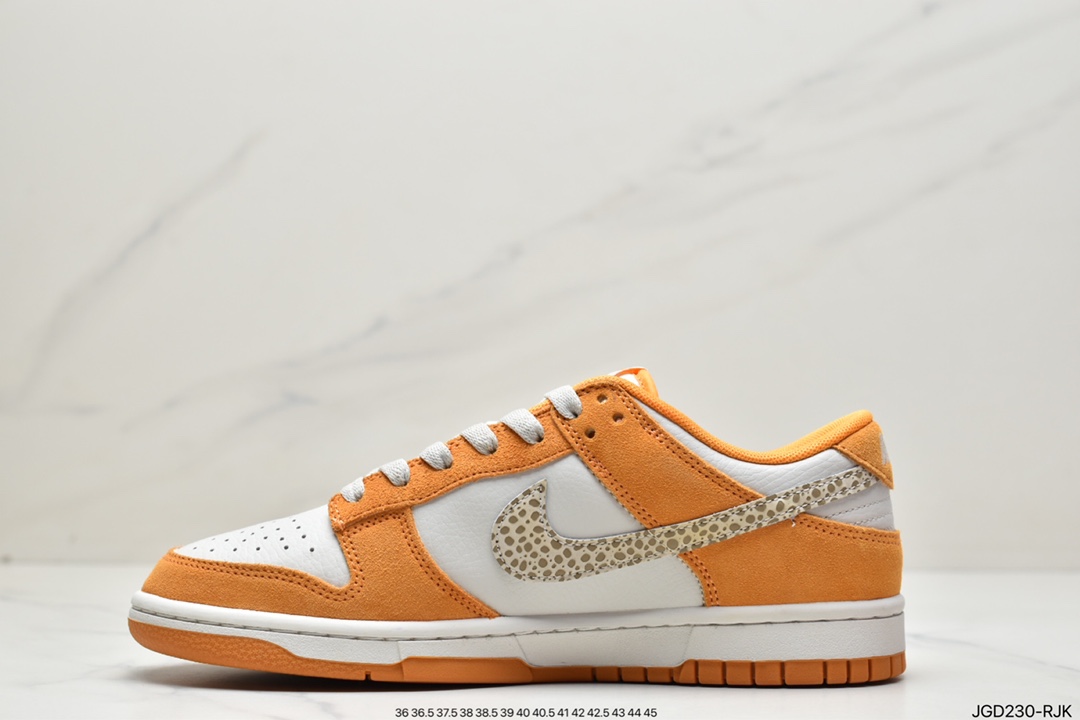 180 耐克Nk Dunk Low ”Safari Swoosh” 米白橙 SB低帮运动休闲板鞋  DR0156-800