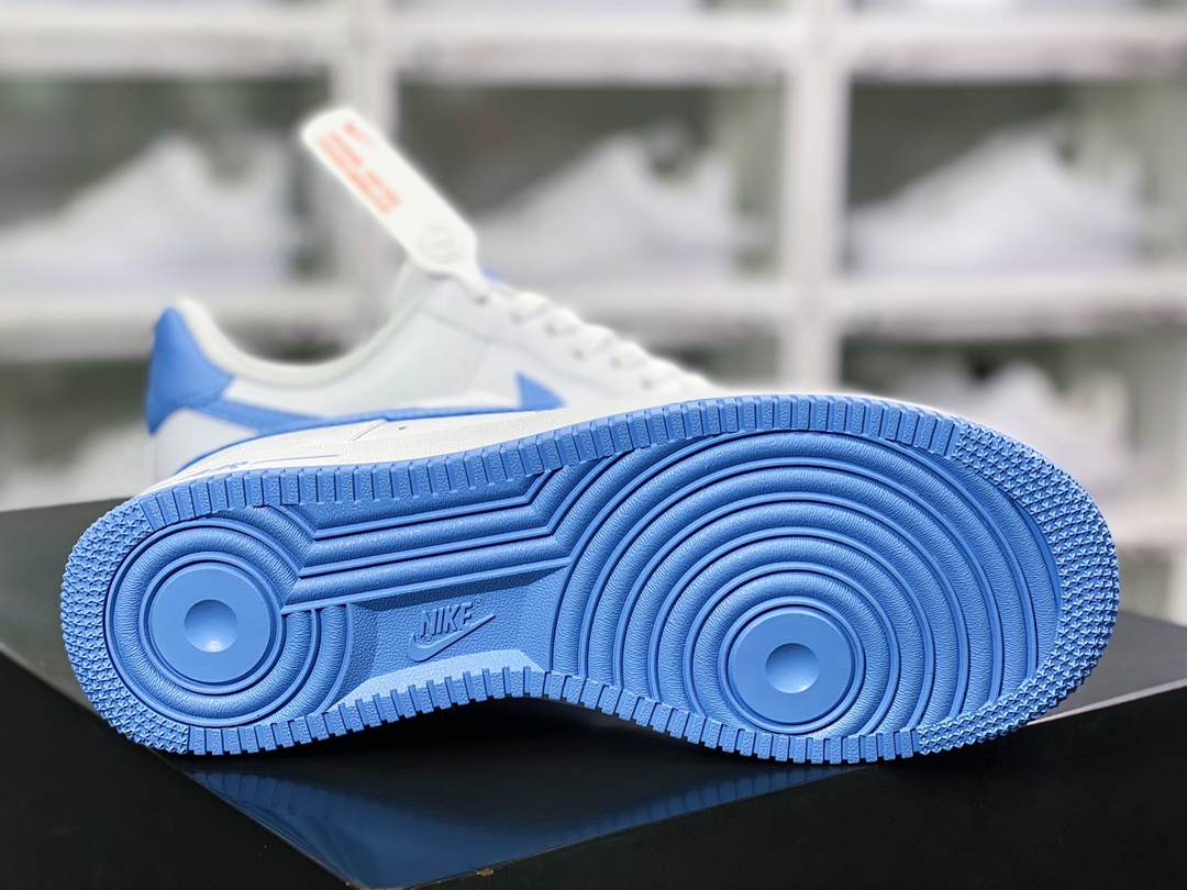 160  Air Force 1’07 Low”White/BLue”空军一号经典低帮百搭休闲运动板鞋“皮革白浅蓝”AH0287-104
