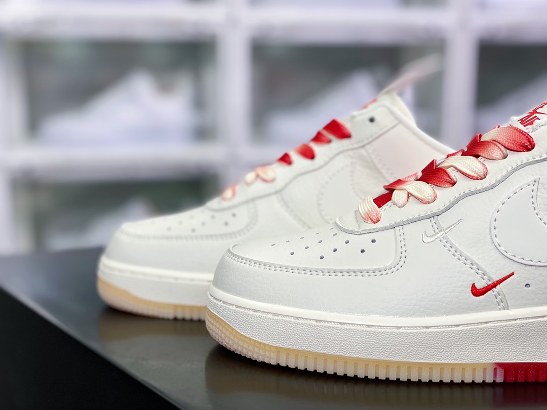 Air Force 1'07 Low QS ”Sail/Red/Atlanta Hawks” classic low-top all-match casual sports shoes YT0288-639