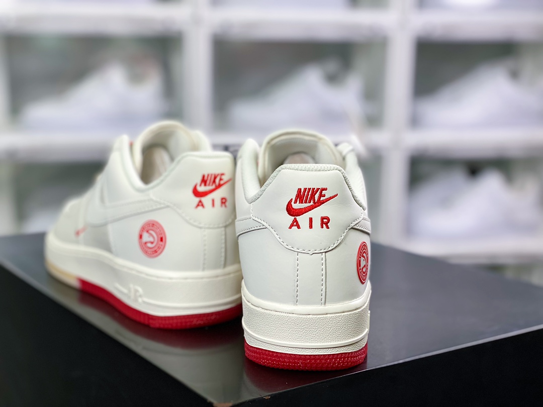 Air Force 1'07 Low QS ”Sail/Red/Atlanta Hawks” classic low-top all-match casual sports shoes YT0288-639