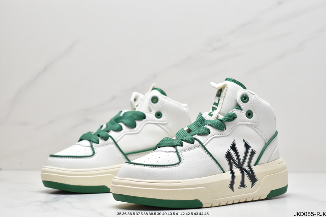 160  MLB Chunky Liner New York Yankees学长鞋系列低帮老爹风轻量增高厚底百搭休闲运动慢跑鞋3ASXCA12N-50WHS