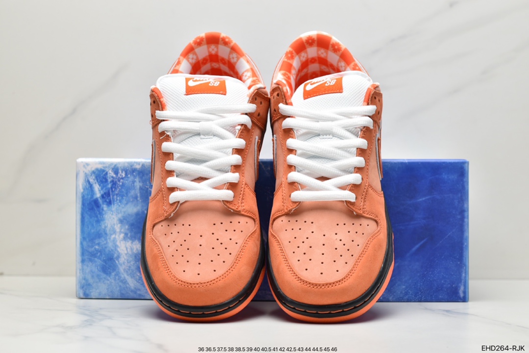 420（原盒损坏扣30） Concepts x Nike Dunk Low Pro SB ”Blue Lobster” 全头层橙龙虾 FD8776-800