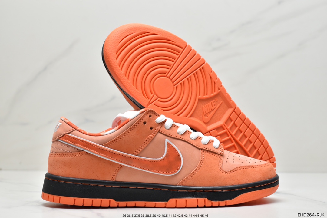 420（原盒损坏扣30） Concepts x Nike Dunk Low Pro SB ”Blue Lobster” 全头层橙龙虾 FD8776-800