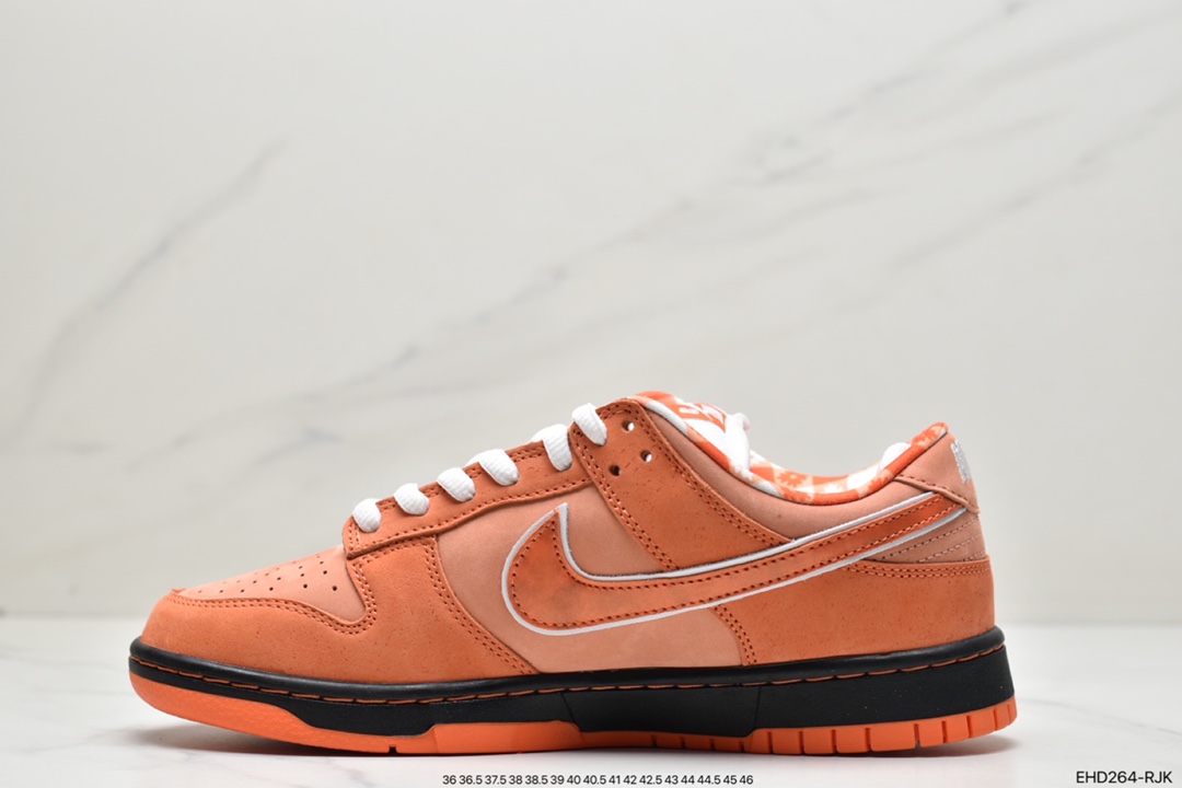 420（原盒损坏扣30） Concepts x Nike Dunk Low Pro SB ”Blue Lobster” 全头层橙龙虾 FD8776-800