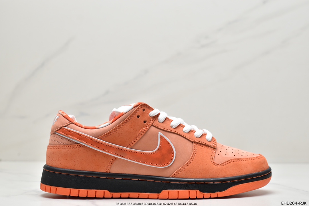420（原盒损坏扣30） Concepts x Nike Dunk Low Pro SB ”Blue Lobster” 全头层橙龙虾 FD8776-800