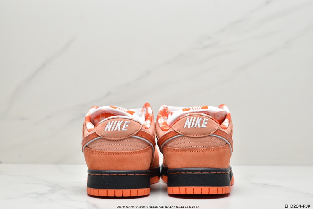 420（原盒损坏扣30） Concepts x Nike Dunk Low Pro SB ”Blue Lobster” 全头层橙龙虾 FD8776-800