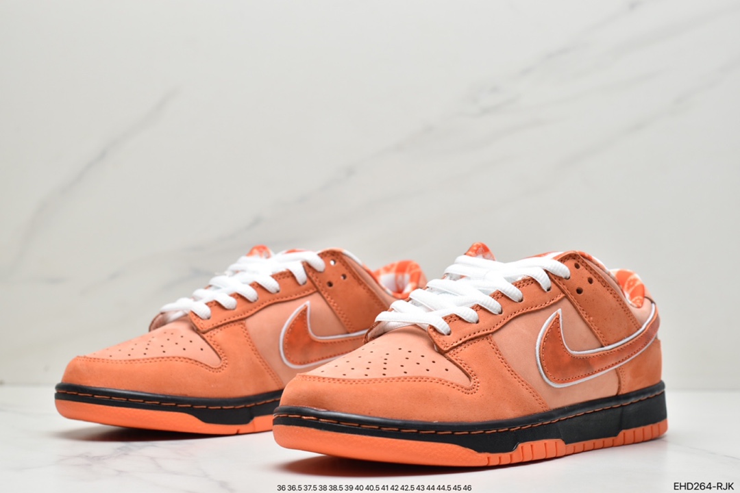 420（原盒损坏扣30） Concepts x Nike Dunk Low Pro SB ”Blue Lobster” 全头层橙龙虾 FD8776-800
