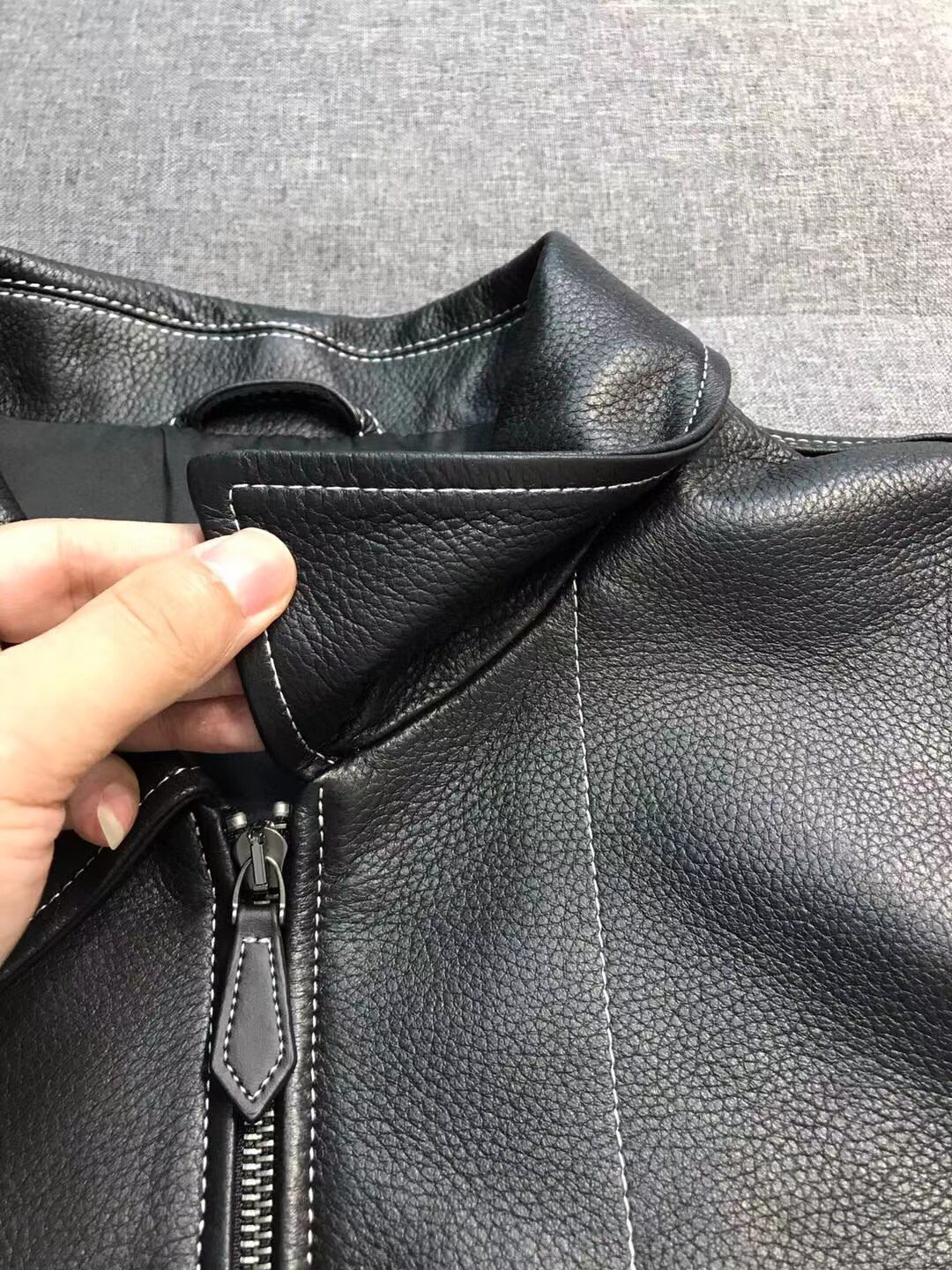 【新品】BBR 格纹世家男士时装款奢华皮衣外套