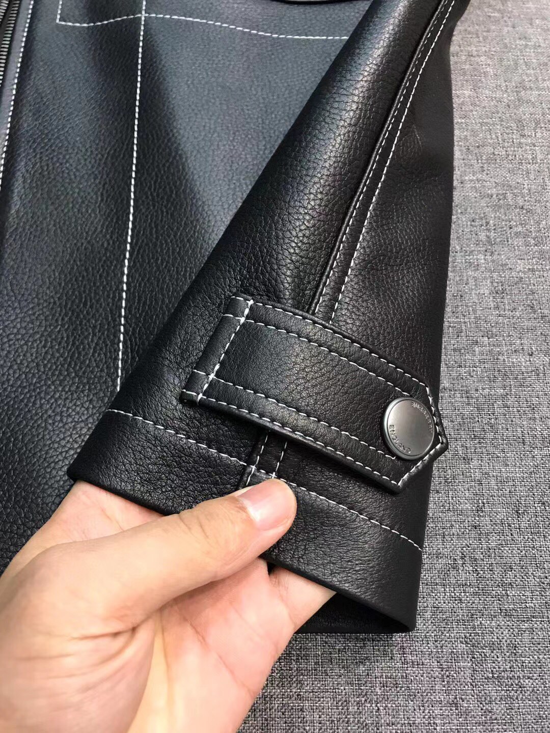 【新品】BBR 格纹世家男士时装款奢华皮衣外套