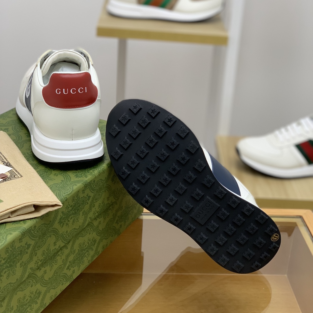 Gucci古驰   拼色双G男士运动跑鞋