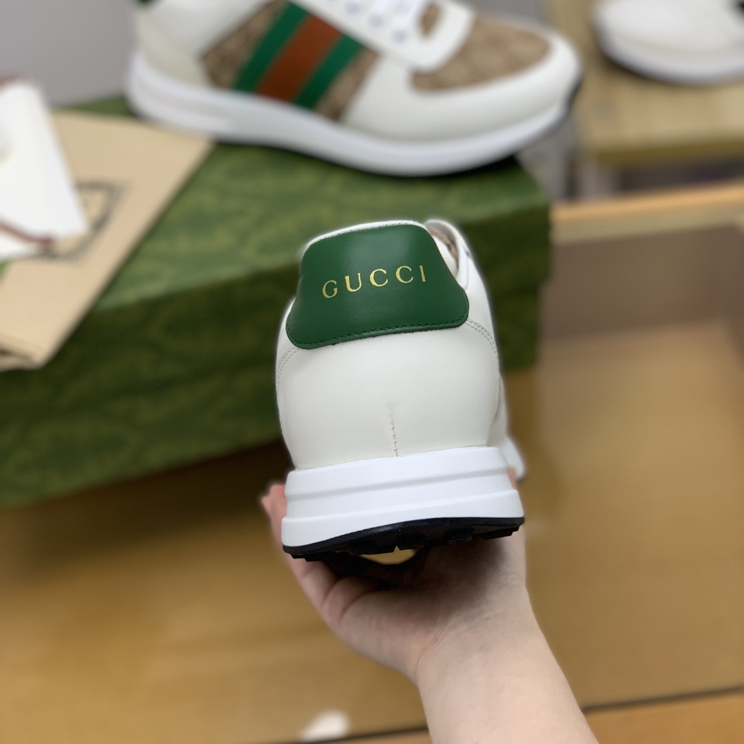 Gucci古驰   以红绿织带男士运动跑鞋