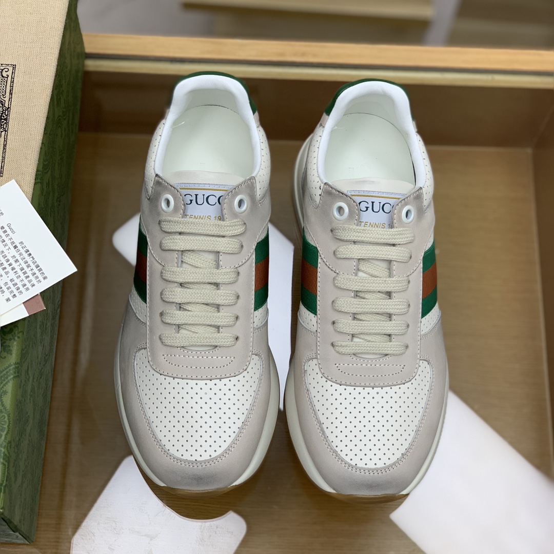 Gucci古驰   以红绿织带男士运动跑鞋