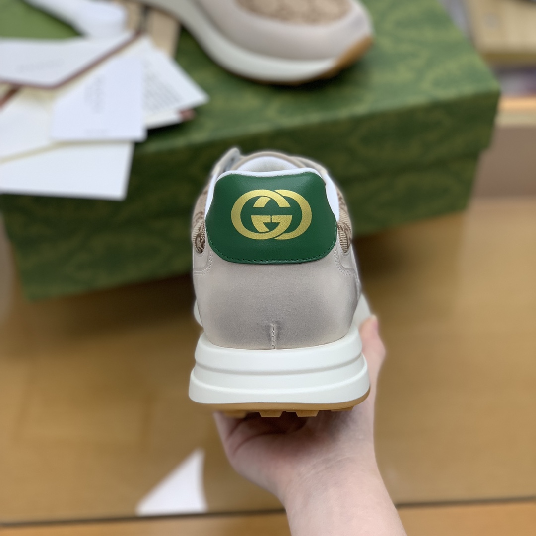 Gucci古驰   以红绿织带男士运动跑鞋