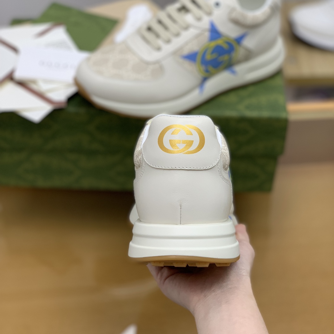 Gucci古驰   五角星GG橡胶男士运动跑鞋