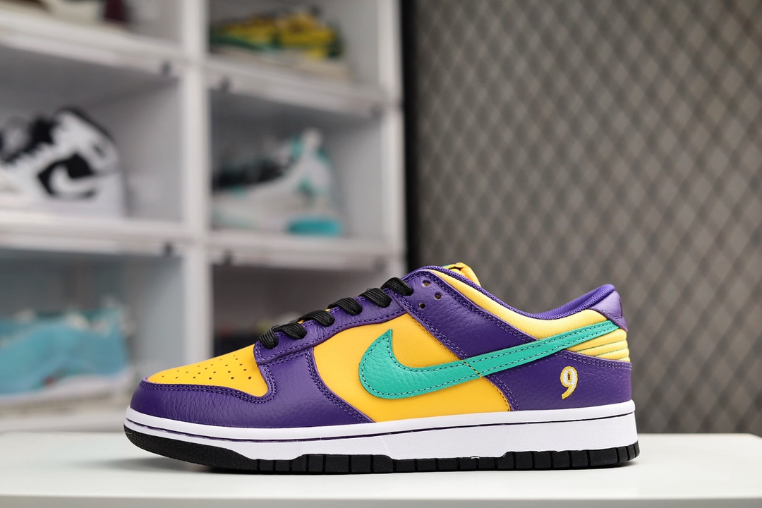 H5 Dunk SB Low 紫黄 莱斯莉纯原大厂出品 实拍首发原装头层材料 独家版型蒸餾加工帶來的是更好的视觉和脚感体验大厂纯原品质出货 清洁度 电绣工艺 皮料切割干净无任何毛边 细节完美