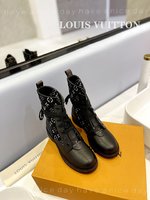 Louis Vuitton Martin Boots Calfskin Cowhide Genuine Leather Wool Fall/Winter Collection
