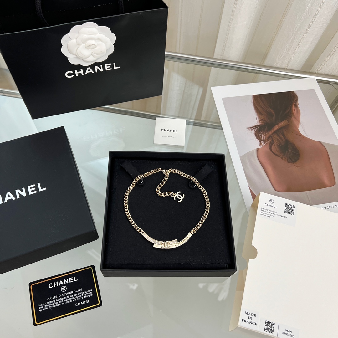 新款☑️CHANEL香奈儿双c 项链