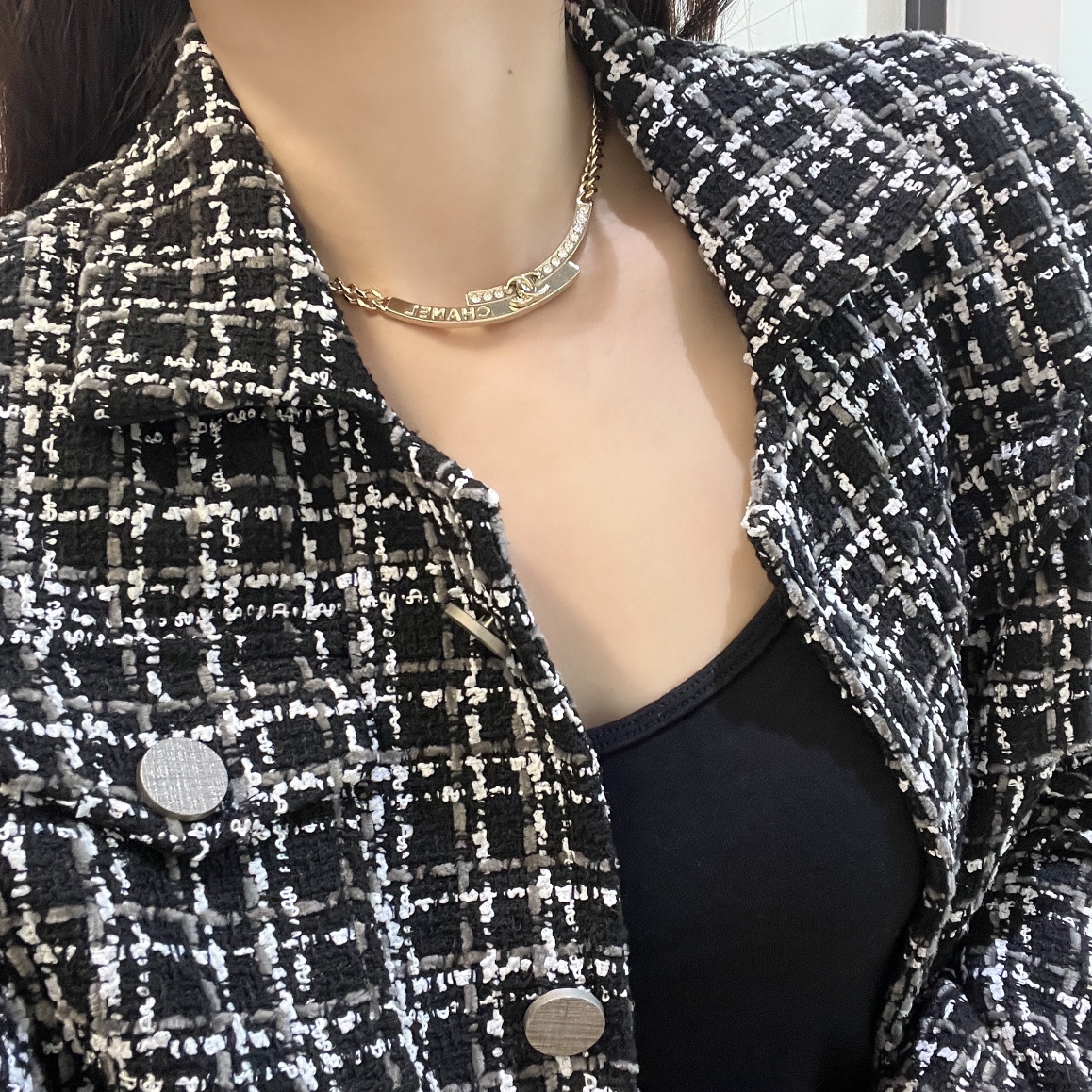 新款☑️CHANEL香奈儿双c 项链
