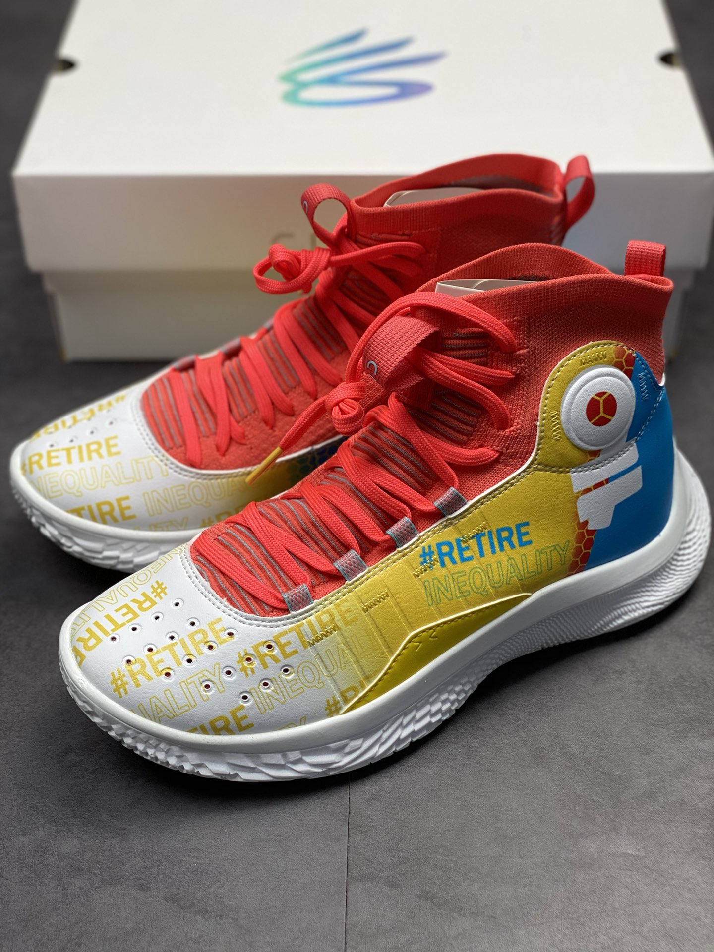 Under Armor Curry 4 Curry 4th generation Flotro actual combat basketball shoes 3024861-401