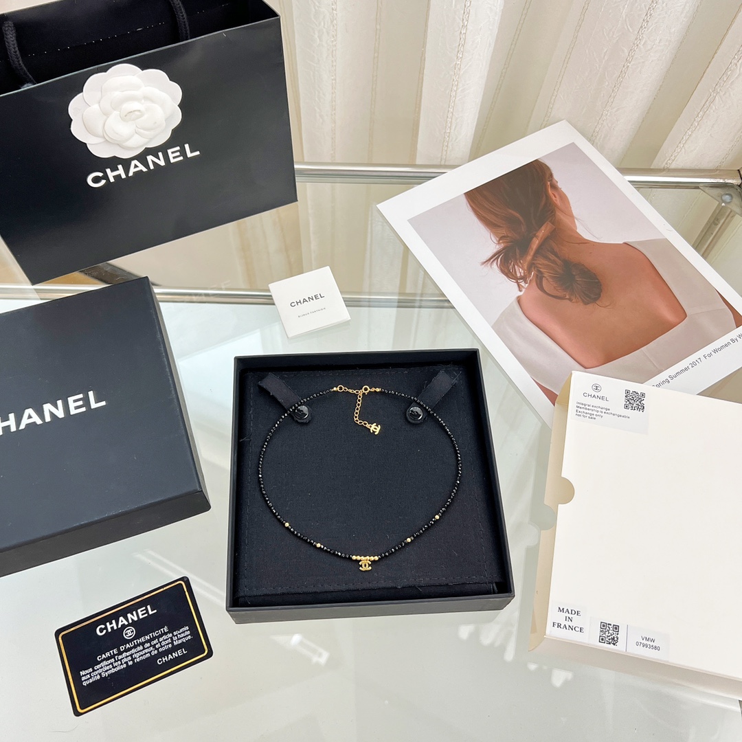新款☑️CHANEL香奈儿双c 项链