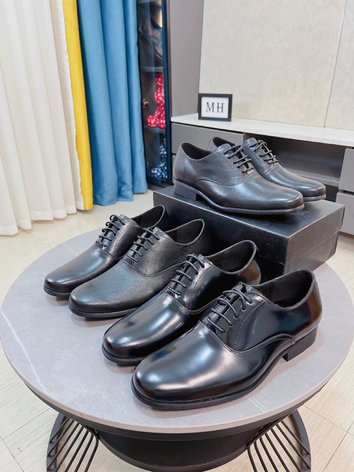 J5 PRADA 普拉达皮鞋顶级代购 意大利进口原版定制开边珠牛皮面、全进口水染透气牛皮里垫、原厂特供原版成型底超级舒适，